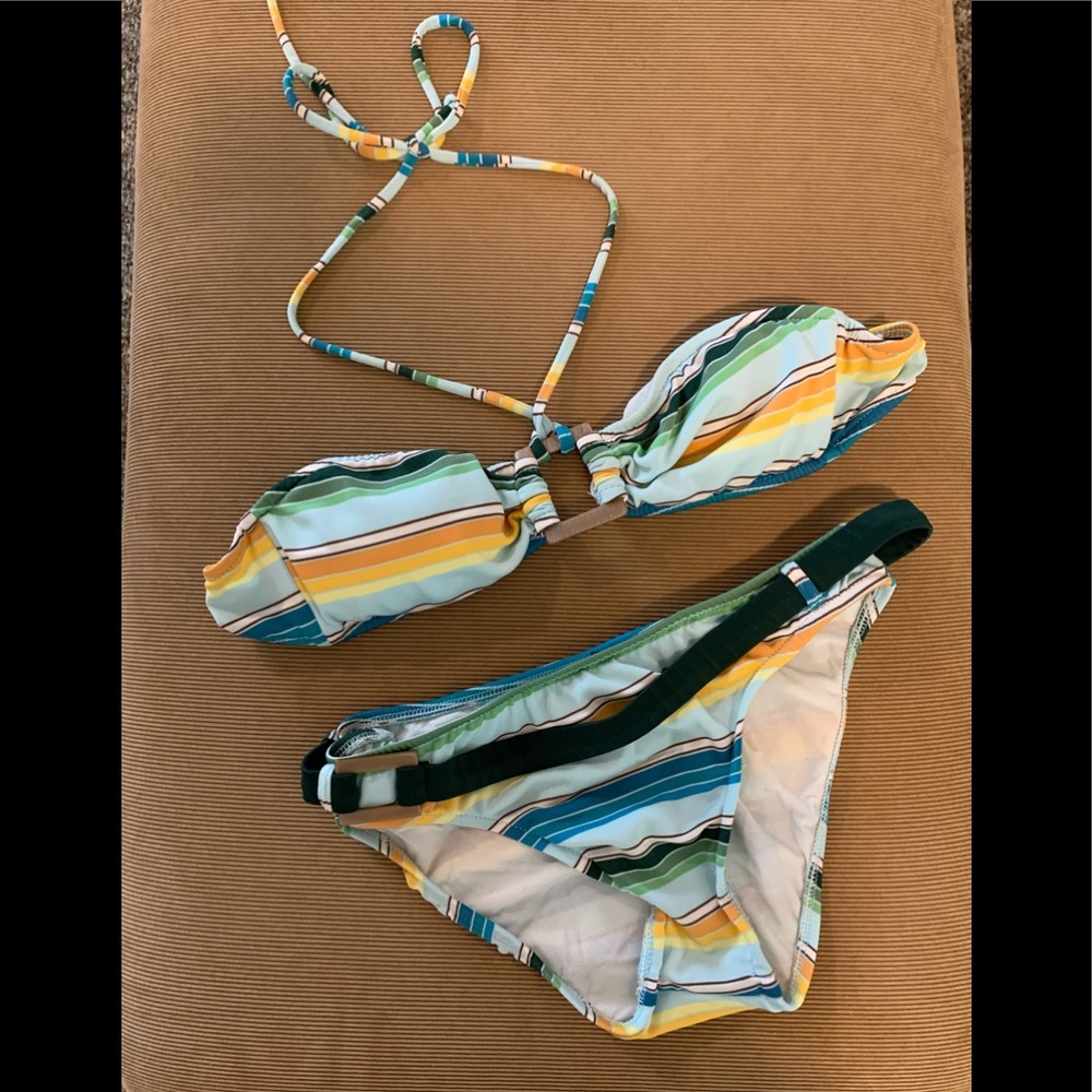 Raisins belted striped bikini 👙